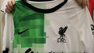 Liverpool Away Jersey 202324 UNBOXING  REVIEW [upl. by Arebma632]