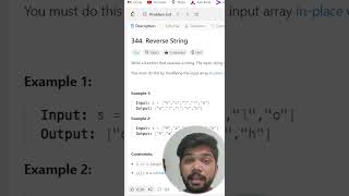 Reverse String Solution Explained leetcode coding [upl. by Lednam424]