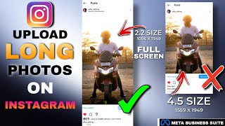 Upload Full Screen photos On Instagram  How To Upload Long Photos on Instagram  Meta Business Suit [upl. by Eidarb974]