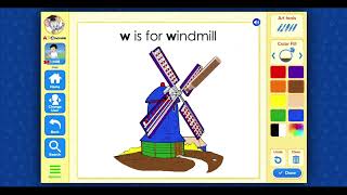 107 ABC Mouse Level 3 Lesson 54  Reading The Letter W  Windmill  Coloring [upl. by Morris]