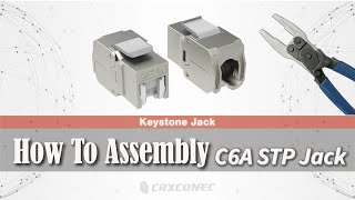 Assemble your Cat6A STP Toolless RJ45 Jack [upl. by Aicat416]