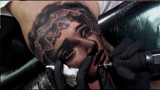 Mary  Tattoo time lapse [upl. by Kcirdek]