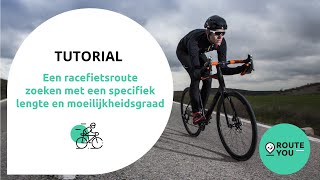 Een racefietsroute zoeken met een specifieke lengte en moeilijkheidsgraad [upl. by Acirrej]