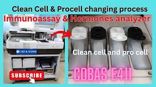 Pro Cell amp Clean Cell changing process to cobas e411  Roche  medicallabtechnologysajal6903 [upl. by Bunce860]