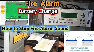 Fire alarm system battery replacementupgrade  How to change a 12 volt battery [upl. by Waddle]