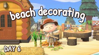 Cottagecorefying my beaches DAY 6 🌲 30 Days of Animal Crossing [upl. by Ariec]