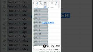 Excel Feature  Slicer for TABLE excel exceltips exceltricks [upl. by Nosnor]