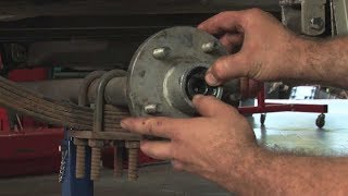 How to change wheel bearing on a trailer [upl. by Esina]