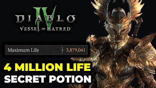 How to get 4 MILLION LIFE feat Antivenin Elixir  Diablo 4 [upl. by Nimocks]