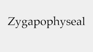 How to Pronounce Zygapophyseal [upl. by Ayirp]