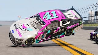 NASCAR Racing Crashes 90  BeamNG Drive [upl. by Aciras]