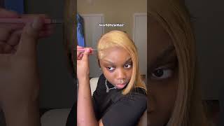 Honey Blonde Hair wigs worldnewhair hairstyles wigtutorial lacewigs tutorial fyp shrots [upl. by Noeht]