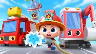 Forest Fire Rescue  Fire Rescue Team  Nursery Rhymes amp Kids Songs  BabyBus [upl. by Hestia704]