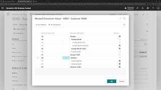 Business Central short video Set allowed dimension values Allowed Values Filter [upl. by Katt839]