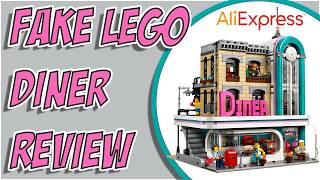 AliExpress  10260  FAKE Lego Downtown Diner Review [upl. by Carman831]