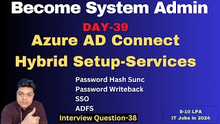 Become System Admin in 2024  Azure AD Components like Password Hass Sync  Password Writeback [upl. by Ennasil]