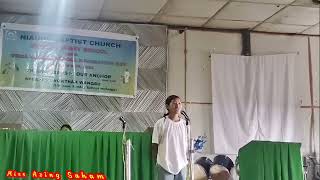 Bible Memory verse Reading1 Corinthians 13113 by Miss Azing Saham Arunachal pradesh [upl. by Sutsuj]