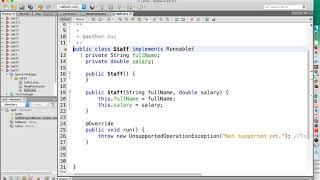 Java 2  Lab52  P2  Viet Class Staff ke thua Serializable p2 [upl. by Valora]