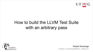 How to Build the Test Suite with an Arbitrary LLVM Pass  Part 1 [upl. by Thynne]