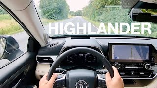 2024 TOYOTA HIGHLANDER HEV  POV DRIVE top speed on german AUTOBAHN [upl. by Annaynek]