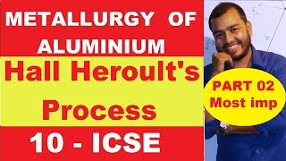 Metallurgy Of ALuminium  10 ICSE Metallurgy  Hall Heroult Process  Most Important in Metallurgy [upl. by Yllop831]