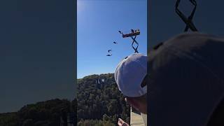 900ft bridge jump bridgeday2024 newrivergorge basejumping [upl. by Remliw658]