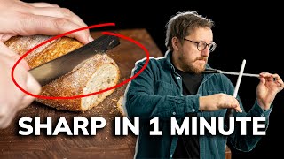 How to sharpen a Bread Knife in under a minute [upl. by Odrareve443]