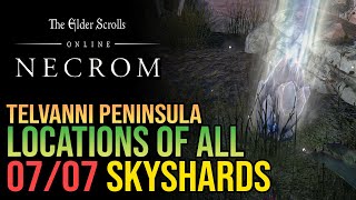 All Telvanni Peninsula Skyshards ESO Necrom [upl. by Flin]