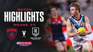 Melbourne v Port Adelaide Highlights  Round 22 2024  AFL [upl. by Hans582]