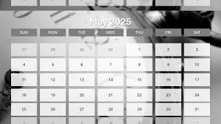 2025 Calendar All Months Image Placeholders [upl. by Haughay]