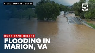 Viewer video shows flooding in Marion Virginia [upl. by Roos]