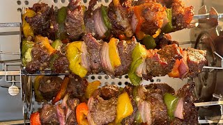 How to make lamb kebabs In an air fryer oven  ayzahcuisine [upl. by Yggep]