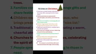 10 lines on my favourite festival Christmas 🎄🥳  Essay on Christmas christmas santa [upl. by Keemahs]