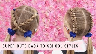 2 SUPER CUTE School Hairstyles by SweetHearts Hair [upl. by Akinehs]