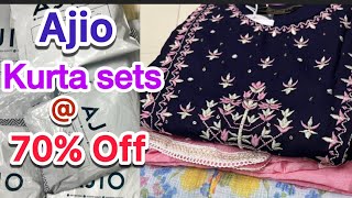 Ajio kurta sets haul 70 Off ajio haul ajio fashionation sale trending chandu vlogslatest ajio [upl. by Ahsyt]