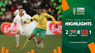 South Africa 🆚 Morocco  Highlights  TotalEnergiesAFCONQ2023  MD5 Group K [upl. by Luahs]