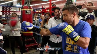 Vasyl Lomachenkos full media workout for Guillermo Rigondeaux  Lomachenko vs Rigondeaux [upl. by Enidanreb]