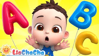 ABC Song with Balloons｜ABC Song  Nursery Rhymes｜Learn ABC  Nursery Rhymes  LiaChaCha [upl. by Janean]