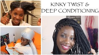 BEST KINKY TWIST amp DEEP CONDITIONING TUTORIAL  AdannaDavid [upl. by Acinom378]