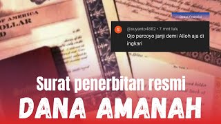 SURAT PENERBITAN RESMI  dana amanah [upl. by Audri]