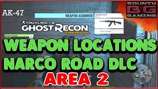 ALL WEAPON CASES NARCO ROAD DLC  THE DEATH RIDERS GHOST RECON WILDLANDS  Bounty Gaming [upl. by Akiemahs]