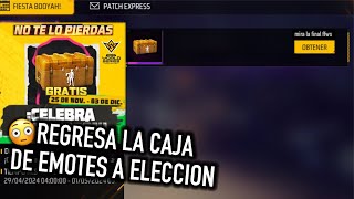 REGRESA LA CAJA de EMOTE a ELECCION GRATIS a FF LATAM de FFWS FINAL 😮👌 caja de emotes gratis [upl. by Ainotahs237]