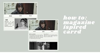 magazine inspired interactive carrd tutorial [upl. by Arakal]