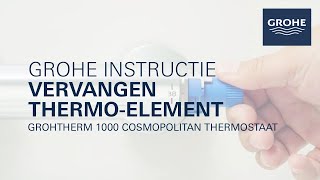 Het thermoelement vervangen van een GROHE Grohtherm 1000 thermostaatkraan [upl. by Enajharas709]