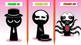 Sprunki incredibox Mr Black Phase 2 VS Phase 3 VS Phase 4 phase sprunkiincredibox [upl. by Ahsiket446]