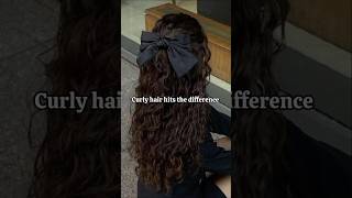 Curly hair hits the difference  No hate  viral shorts aesthetic [upl. by Vandervelde763]