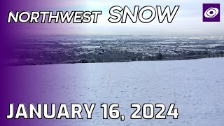 Snow event across northwest England  Footage January 16 2024 [upl. by Ahseiyk]