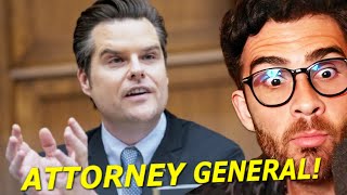 Hasanabi Reacts to Trump Taps Rep Matt Gaetz for Attorney General [upl. by Yole]