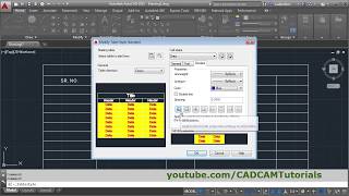 AutoCAD Table Command Tutorial Complete  Table Style Settings Table Edit Formula [upl. by Damara]