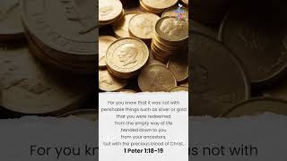 Bible Verse l 1 Peter 11819 shortprayers vachan jesusreels jesusreels bibleverses prayer [upl. by Reffinnej]